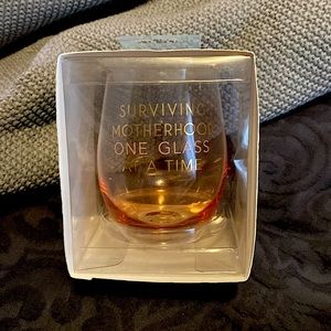 Pearhead motherhood wine glass. New in original package.